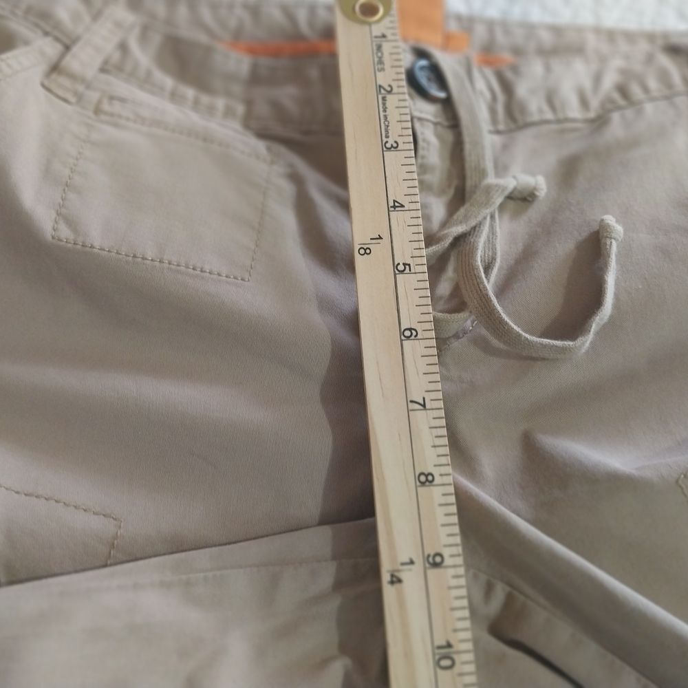 TORY BURCH Size 28 Women's Straight Leg Tan Cargo Jeans - Picture 8 of 16
